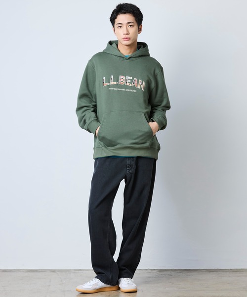 L.L.Bean(エルエルビーン)の「エッセンシャル・グラフィック・スウェットシャツ、フーディ 米国フィット・レギュラー(パーカー・メンズ・ベージュ/ネイビー/グリーン・LARGE/MEDIUM/SMALL)」の8枚目の写真