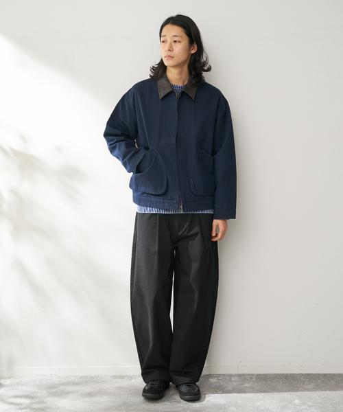 B.C STOCK(ベーセーストック)の「GOD ファーマーズジャケット(ブルゾン・メンズ・アイボリー/ブルー系その他/ネイビー・LARGE/MEDIUM)」の8枚目の写真