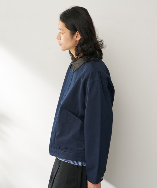 B.C STOCK(ベーセーストック)の「GOD ファーマーズジャケット(ブルゾン・メンズ・アイボリー/ブルー系その他/ネイビー・LARGE/MEDIUM)」の10枚目の写真