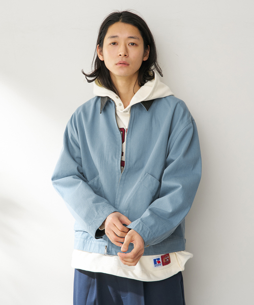 B.C STOCK(ベーセーストック)の「GOD ファーマーズジャケット(ブルゾン・メンズ・アイボリー/ブルー系その他/ネイビー・LARGE/MEDIUM)」の13枚目の写真