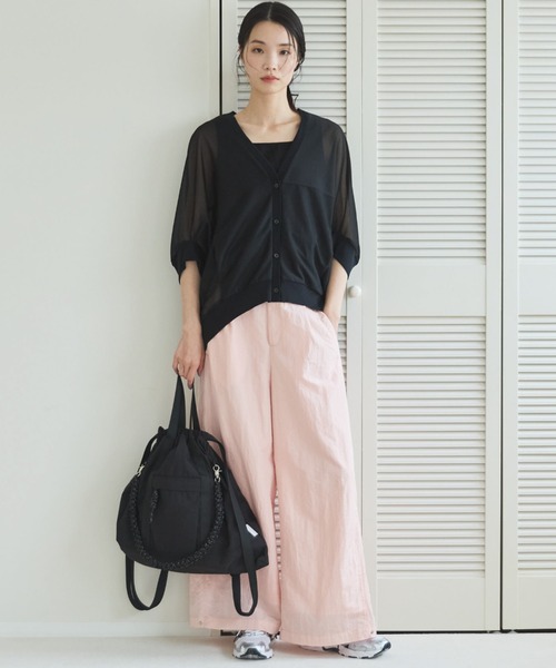 Doux archives(ドゥアルシーヴ)の「【ZOZO限定】トリコットシフォンドルマンカーディガン(シャツ/ブラウス・レディース・ブラウン/ブラック・FREE)」の3枚目の写真