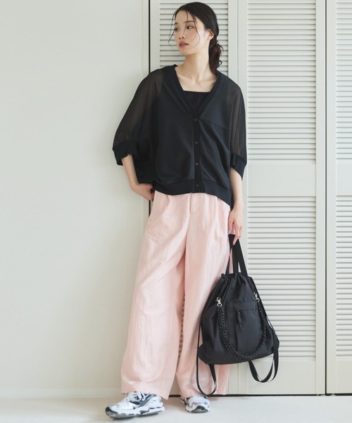 Doux archives(ドゥアルシーヴ)の「【ZOZO限定】トリコットシフォンドルマンカーディガン(シャツ/ブラウス・レディース・ブラウン/ブラック・FREE)」の5枚目の写真