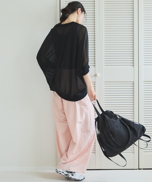 Doux archives(ドゥアルシーヴ)の「【ZOZO限定】トリコットシフォンドルマンカーディガン(シャツ/ブラウス・レディース・ブラウン/ブラック・FREE)」の8枚目の写真