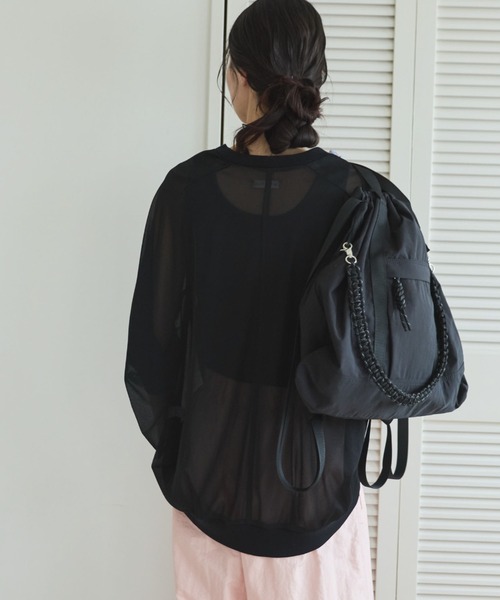 Doux archives(ドゥアルシーヴ)の「【ZOZO限定】トリコットシフォンドルマンカーディガン(シャツ/ブラウス・レディース・ブラウン/ブラック・FREE)」の15枚目の写真