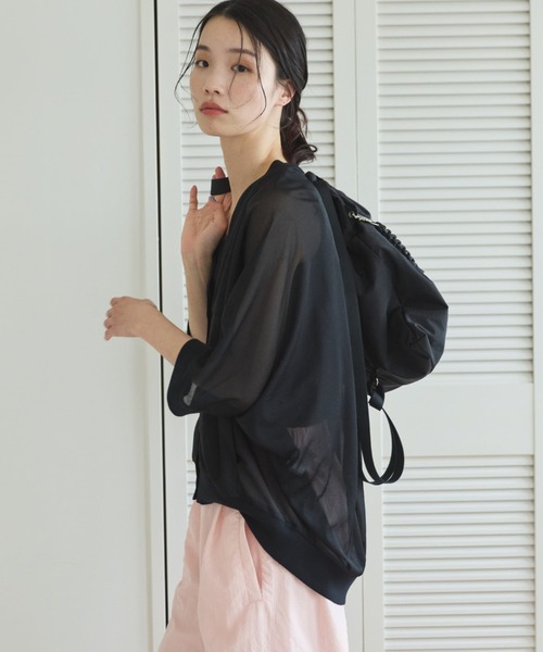 Doux archives(ドゥアルシーヴ)の「【ZOZO限定】トリコットシフォンドルマンカーディガン(シャツ/ブラウス・レディース・ブラウン/ブラック・FREE)」の17枚目の写真