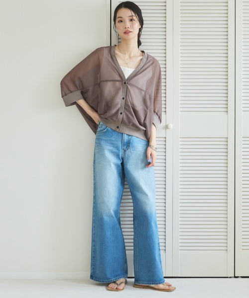 Doux archives(ドゥアルシーヴ)の「【ZOZO限定】トリコットシフォンドルマンカーディガン(シャツ/ブラウス・レディース・ブラウン/ブラック・FREE)」の18枚目の写真