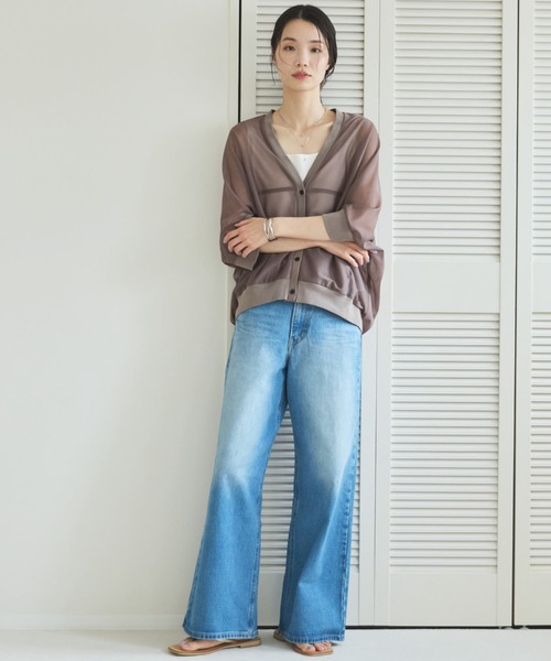 Doux archives(ドゥアルシーヴ)の「【ZOZO限定】トリコットシフォンドルマンカーディガン(シャツ/ブラウス・レディース・ブラウン/ブラック・FREE)」の19枚目の写真