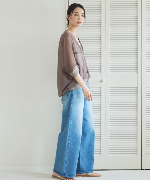 Doux archives(ドゥアルシーヴ)の「【ZOZO限定】トリコットシフォンドルマンカーディガン(シャツ/ブラウス・レディース・ブラウン/ブラック・FREE)」の22枚目の写真