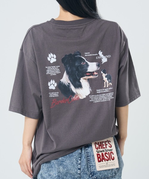 CORISCO(コリスコ)の「プロフィールアニマル柄TEE(M1)(Tシャツ/カットソー・メンズ・ブラック系1/グレー系1/キナリ/オートミール/グレー系2/ホワイト系2/ホワイト系1/ブラック系2・X-LARGE/LARGE/MEDIUM)」の7枚目の写真