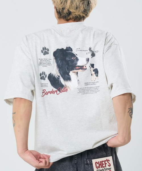 CORISCO(コリスコ)の「プロフィールアニマル柄TEE(M1)(Tシャツ/カットソー・メンズ・ブラック系1/グレー系1/キナリ/オートミール/グレー系2/ホワイト系2/ホワイト系1/ブラック系2・X-LARGE/LARGE/MEDIUM)」の2枚目の写真