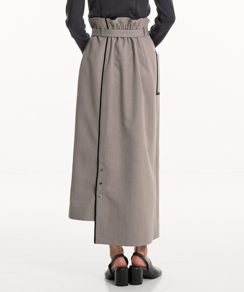 UNITED TOKYO（ユナイテッドトウキョウ）の「【新作】バイカラーアシメタイトスカート｜ウォッシャブル/オフィスカジュアル/細見え/春服（スカート・レディース・マルチ/ブラック/ベージュ・1/3/2）」の19枚目の写真
