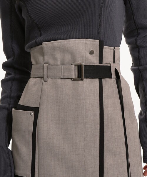 UNITED TOKYO（ユナイテッドトウキョウ）の「【新作】バイカラーアシメタイトスカート｜ウォッシャブル/オフィスカジュアル/細見え/春服（スカート・レディース・マルチ/ブラック/ベージュ・1/3/2）」の20枚目の写真