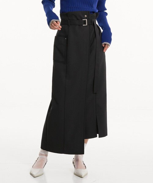 UNITED TOKYO（ユナイテッドトウキョウ）の「【新作】バイカラーアシメタイトスカート｜ウォッシャブル/オフィスカジュアル/細見え/春服（スカート・レディース・マルチ/ブラック/ベージュ・1/3/2）」の8枚目の写真