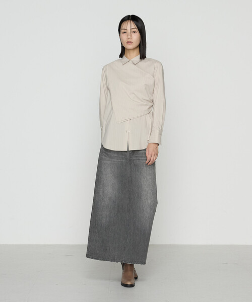 COMME CA（コムサ）の「〔 Sサイズ 〕 コットンナイロンシャンブレー カーチフ付きシャツ（シャツ/ブラウス・レディース・ホワイト・5号）」の4枚目の写真