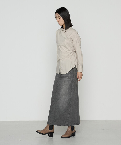 COMME CA（コムサ）の「〔 Sサイズ 〕 コットンナイロンシャンブレー カーチフ付きシャツ（シャツ/ブラウス・レディース・ホワイト・5号）」の5枚目の写真