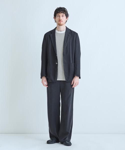 MEN'S BIGI(メンズビギ)の「クルーネックバイアスメッシュニット半袖Tシャツ(Tシャツ/カットソー・メンズ・ネイビー/グリーン/ライトグレー・03/02)」の9枚目の写真