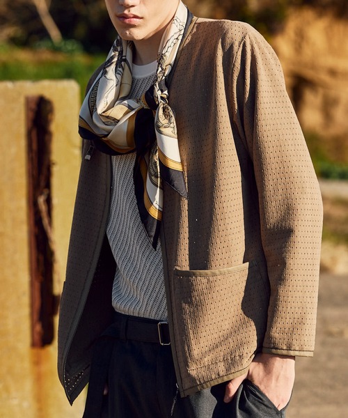 MEN'S BIGI(メンズビギ)の「クルーネックバイアスメッシュニット半袖Tシャツ(Tシャツ/カットソー・メンズ・ネイビー/グリーン/ライトグレー・03/02)」の5枚目の写真
