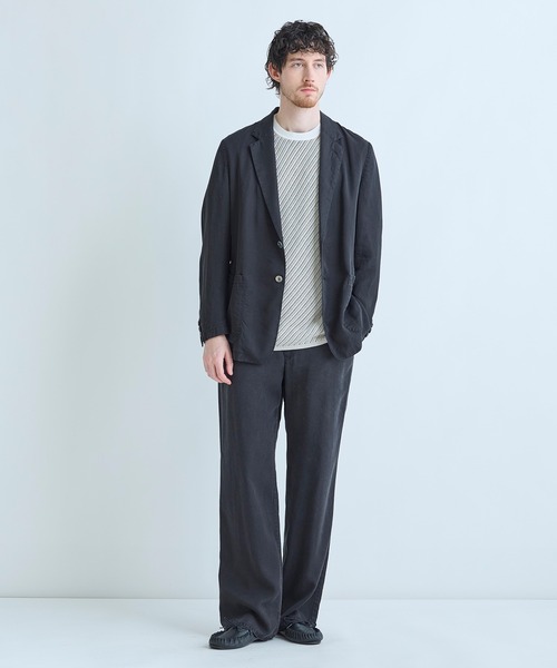 MEN'S BIGI(メンズビギ)の「クルーネックバイアスメッシュニット半袖Tシャツ(Tシャツ/カットソー・メンズ・ネイビー/グリーン/ライトグレー・03/02)」の15枚目の写真