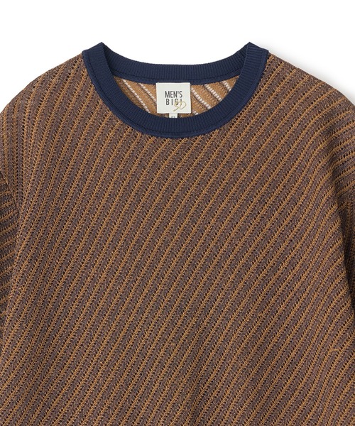 MEN'S BIGI(メンズビギ)の「クルーネックバイアスメッシュニット半袖Tシャツ(Tシャツ/カットソー・メンズ・ネイビー/グリーン/ライトグレー・03/02)」の21枚目の写真