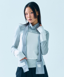 TUOMIO（トゥオミオ）の「STRIPE POCKET SCARF [BABY BLUE]（バンダナ/スカーフ）」