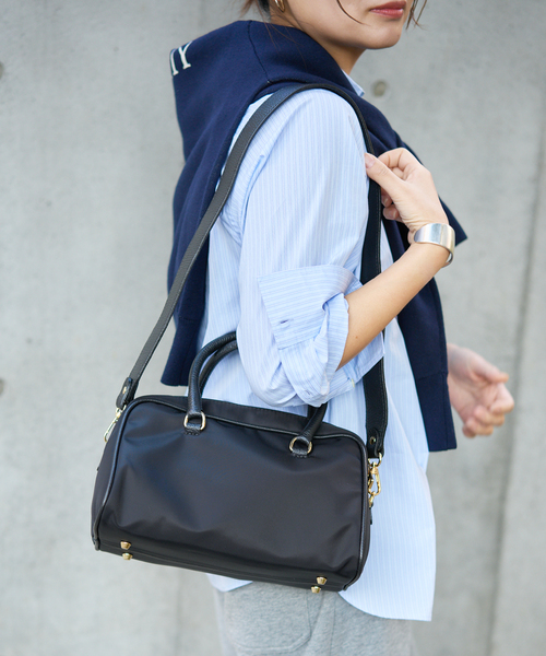 JOURNAL STANDARD（ジャーナルスタンダード）の「【AULENTTI/オウレンティ】 NYLON BOSTON BAG（ボストンバッグ・レディース・カーキ/ブラック・FREE）」の3枚目の写真