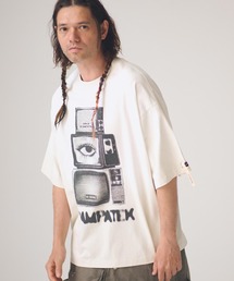 ADAMPATEK/noise aging T/プリントエイジング加工Tシャツ