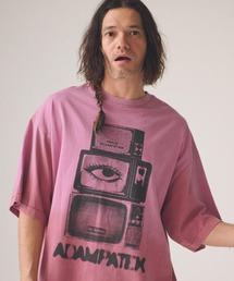 ADAMPATEK/noise aging T/プリントエイジング加工Tシャツ