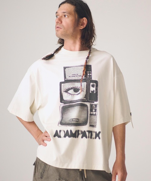 アダムTシャツ ADAMPATEK/noise aging T/プリントエイジング加工Tシャツ（Tシャツ