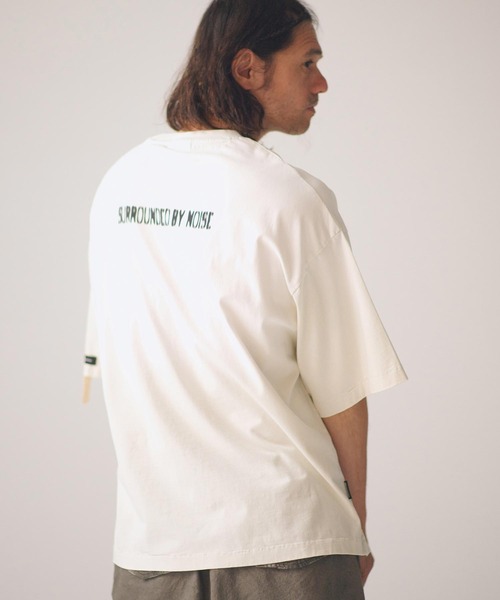 ADAM PATEK(アダムパテック)の「ADAMPATEK/noise aging T/プリントエイジング加工Tシャツ(Tシャツ/カットソー・メンズ・ピンク/グリーン/ブラック/ホワイト・2/1)」の20枚目の写真