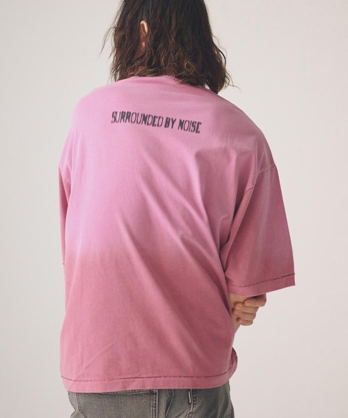 ADAM PATEK(アダムパテック)の「ADAMPATEK/noise aging T/プリントエイジング加工Tシャツ(Tシャツ/カットソー・メンズ・ピンク/グリーン/ブラック/ホワイト・2/1)」の14枚目の写真