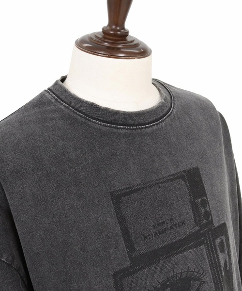 ADAM PATEK(アダムパテック)の「ADAMPATEK/noise aging T/プリントエイジング加工Tシャツ(Tシャツ/カットソー・メンズ・ピンク/グリーン/ブラック/ホワイト・2/1)」の7枚目の写真