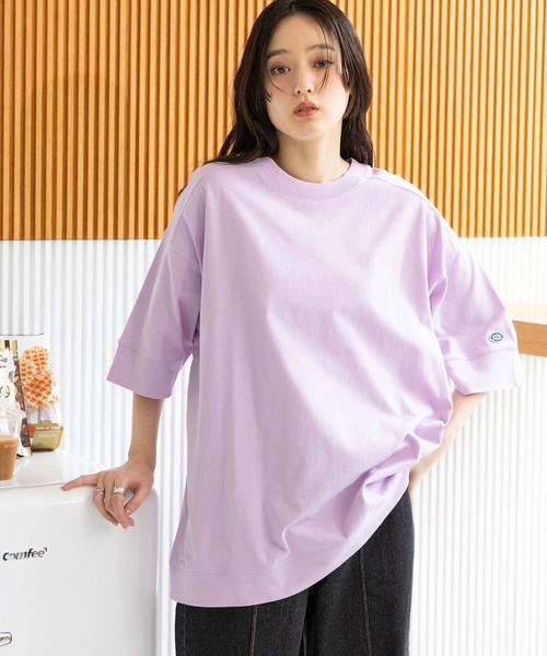 RAGEBLUE(レイジブルー)の「<DISCUS/ディスカス>BIGTシャツ(Tシャツ/カットソー・レディース・ラベンダー/ブラック/ブラウン/ホワイト・FREE)」の1枚目の写真