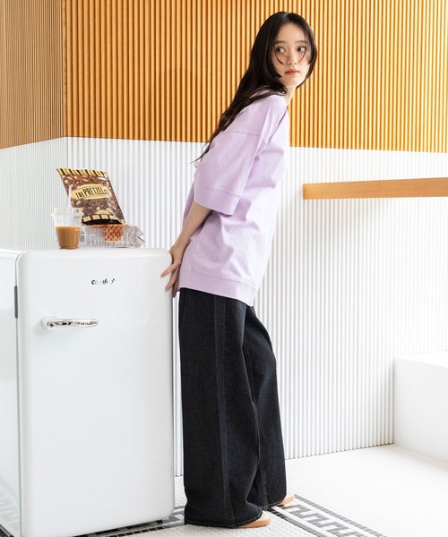 RAGEBLUE(レイジブルー)の「<DISCUS/ディスカス>BIGTシャツ(Tシャツ/カットソー・レディース・ラベンダー/ブラック/ブラウン/ホワイト・FREE)」の15枚目の写真