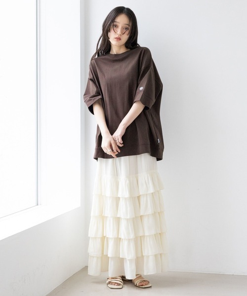 RAGEBLUE(レイジブルー)の「<DISCUS/ディスカス>BIGTシャツ(Tシャツ/カットソー・レディース・ラベンダー/ブラック/ブラウン/ホワイト・FREE)」の18枚目の写真