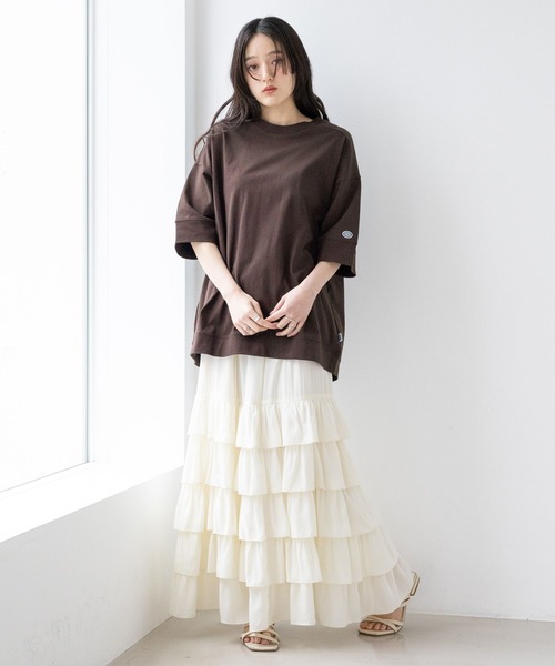 RAGEBLUE(レイジブルー)の「<DISCUS/ディスカス>BIGTシャツ(Tシャツ/カットソー・レディース・ラベンダー/ブラック/ブラウン/ホワイト・FREE)」の19枚目の写真