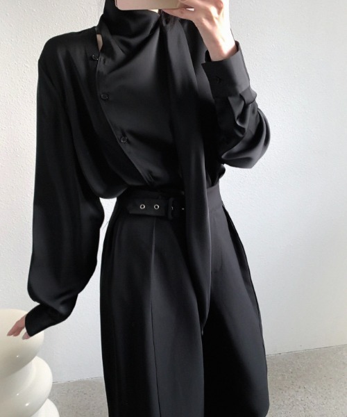 FAVORITO(ファヴォリート)の「ワイドパンツ(その他パンツ・レディース・ベージュ/ブラック・F)」の4枚目の写真