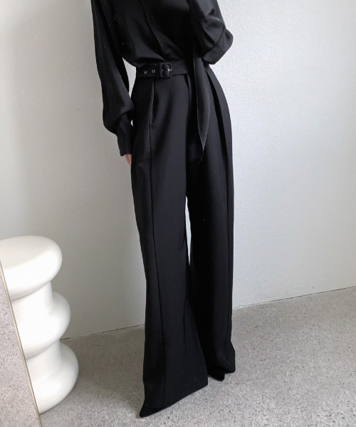 FAVORITO(ファヴォリート)の「ワイドパンツ(その他パンツ・レディース・ベージュ/ブラック・F)」の6枚目の写真