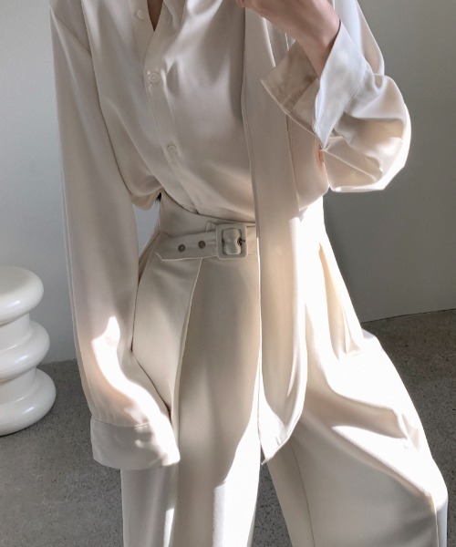 FAVORITO(ファヴォリート)の「ワイドパンツ(その他パンツ・レディース・ベージュ/ブラック・F)」の9枚目の写真