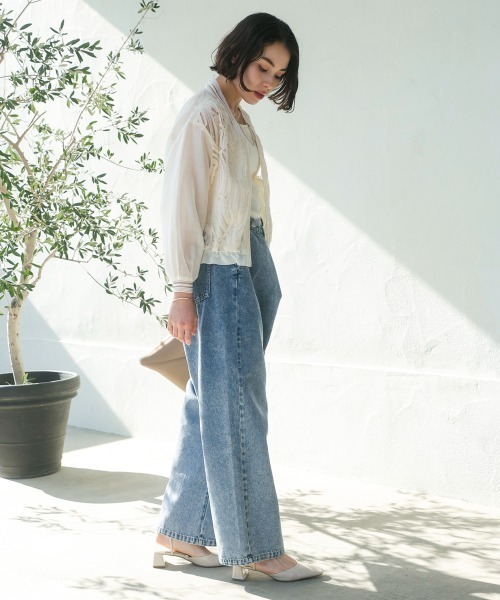 Bou Jeloud(ブージュルード)の「アシメラップデニムパンツ(デニムパンツ・レディース・ブラック/ブルー・MEDIUM)」の9枚目の写真