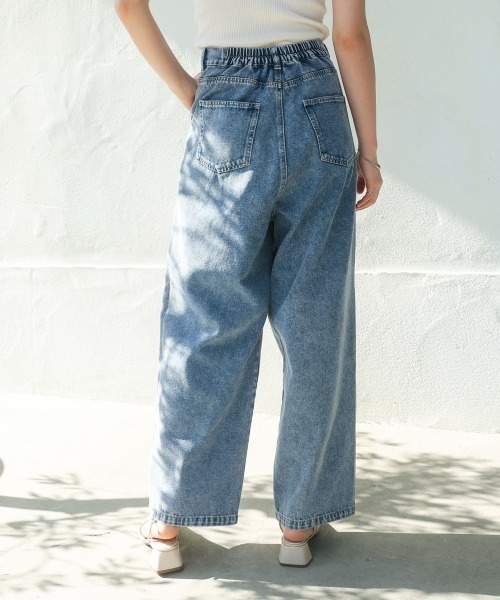 Bou Jeloud(ブージュルード)の「アシメラップデニムパンツ(デニムパンツ・レディース・ブラック/ブルー・MEDIUM)」の13枚目の写真