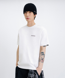 LEMAIN SECOND（リメインセカンド）の「ベーシックロゴプリントオーバーサイズ半袖Tシャツ[ホワイト]（Tシャツ/カットソー）」
