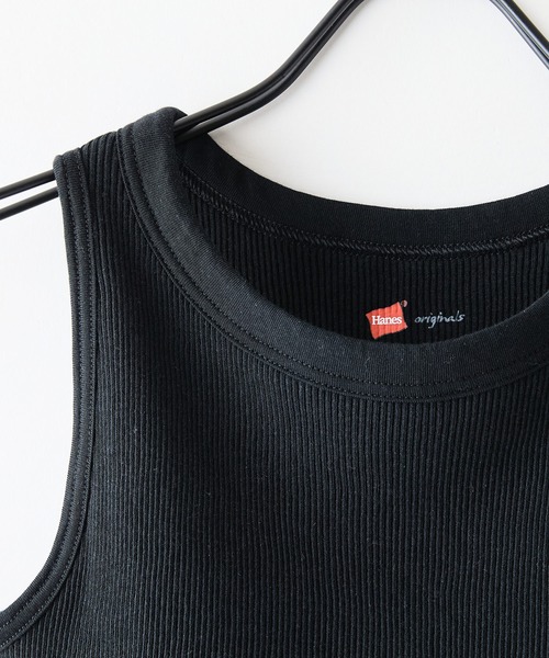 HANES(ヘインズ)の「【HANES/ヘインズ】ブラアメリカンスリーブ テレコ素材 カップ付き(タンクトップ・レディース・ホワイト/ブラウン/ブラック・FREE)」の7枚目の写真