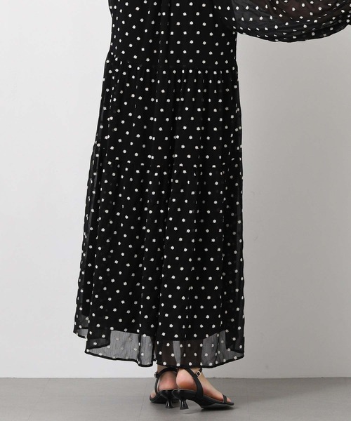 Gready Brilliant（グレディブリリアン）の「花刺繍ティアードワンピ（ワンピース・レディース・ブラック×ホワイト・38）」の14枚目の写真