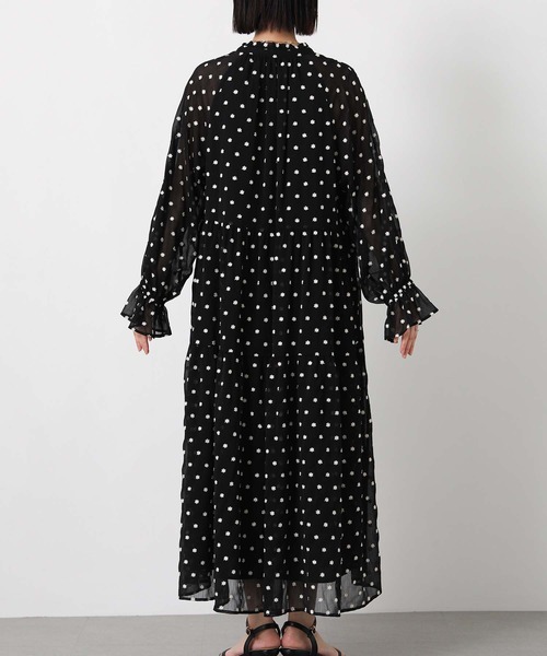 Gready Brilliant（グレディブリリアン）の「花刺繍ティアードワンピ（ワンピース・レディース・ブラック×ホワイト・38）」の21枚目の写真