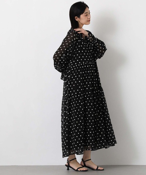 Gready Brilliant（グレディブリリアン）の「花刺繍ティアードワンピ（ワンピース・レディース・ブラック×ホワイト・38）」の6枚目の写真