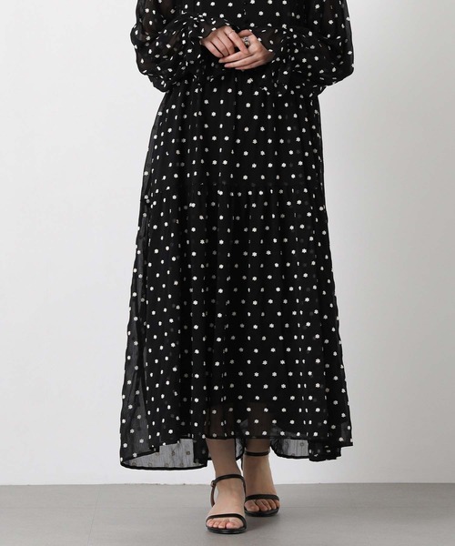 Gready Brilliant（グレディブリリアン）の「花刺繍ティアードワンピ（ワンピース・レディース・ブラック×ホワイト・38）」の12枚目の写真