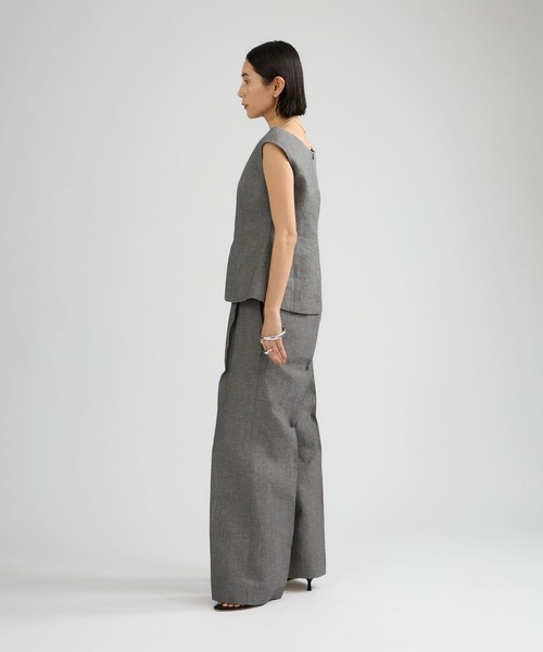 Chaos（カオス）の「Chaos(カオス)/ サッサーラワイドパンツ　【セットアップ可】（スラックス・レディース・ブラック×ホワイト・38/36）」の7枚目の写真