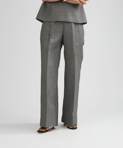 Chaos（カオス）の「Chaos(カオス)/ サッサーラワイドパンツ　【セットアップ可】（スラックス・レディース・ブラック×ホワイト・38/36）」の2枚目の写真