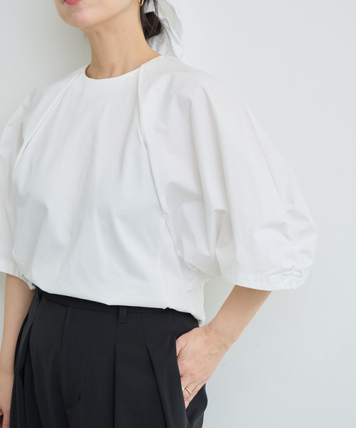 IENA LA BOUCLE（イエナラブークル）の「IENA LA BOUCLE タイプライターコンビプルオーバー（Tシャツ/カットソー・レディース・ホワイト/ブラック・FREE）」の2枚目の写真