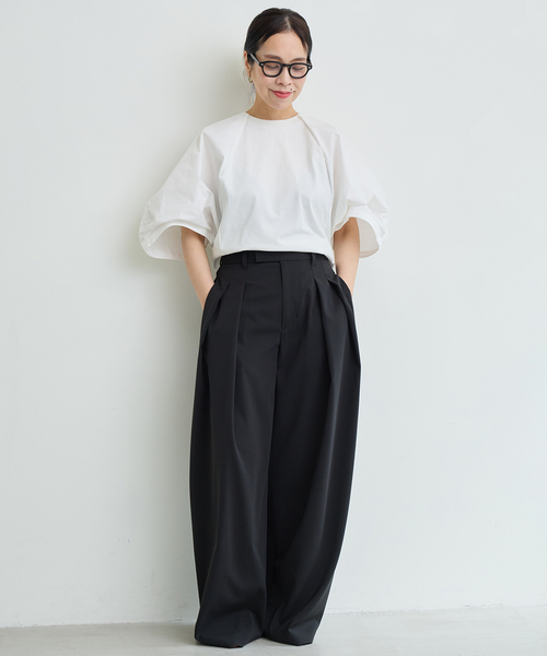 IENA LA BOUCLE（イエナラブークル）の「IENA LA BOUCLE タイプライターコンビプルオーバー（Tシャツ/カットソー・レディース・ホワイト/ブラック・FREE）」の15枚目の写真